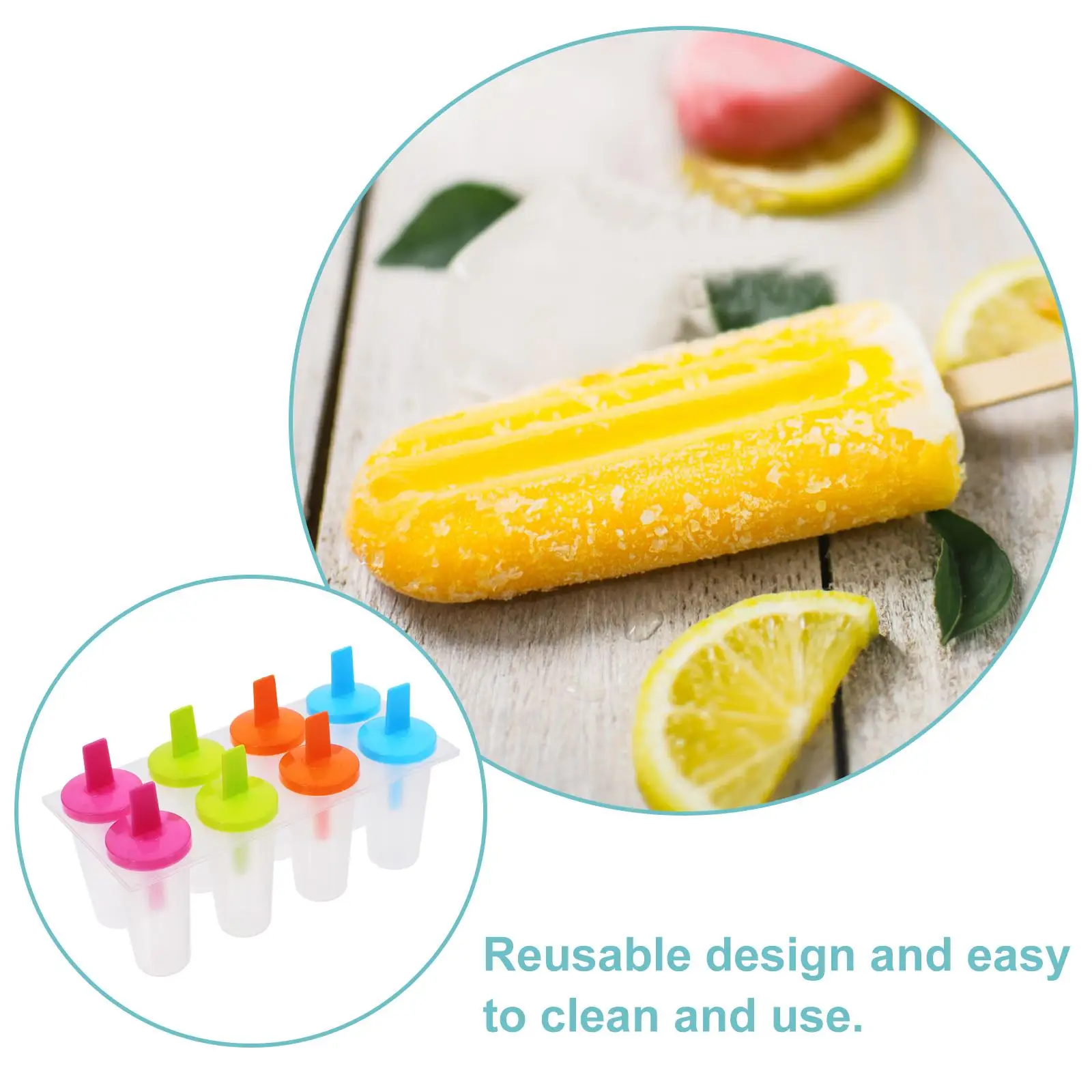 8 Pcs Ice Lolly Maker Molds Freezer Cream Gelatin Yogurt Pops Random Color Reusable Food Grade PP Easy Clean 7 5cm x 4cm
8 Pcs Ice Lolly Maker Molds Freezer Cream Gelatin Yogurt Pops Random Color Reusable Food Grade PP Easy Clean 7 5cm x 4cm