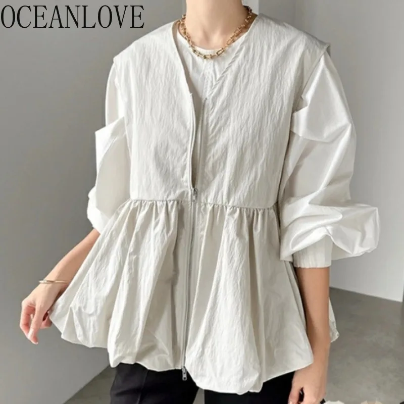 OCEANLOVE весенне-осенние куртки женские на молнии однотонные жилеты в японском стиле модные элегантные винтажные простые Chaqueta Mujer 
OCEANLOVE весенне-осенние куртки женские на молнии однотонные жилеты в японском стиле модные элегантные винтажные простые Chaqueta Mujer