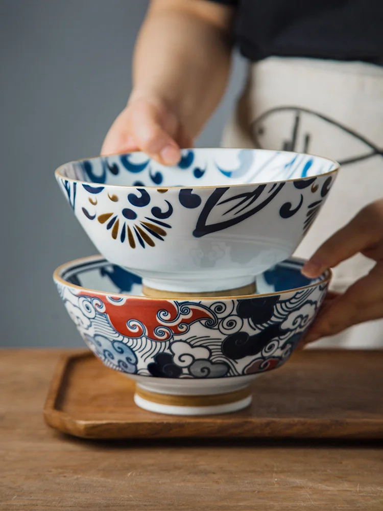 Retro Chinese Cerc Soup Bowl Large Noodle Bowl Spiral Rice Noodle Bowl Kiln Glazed round ape Dining Utensils for Home Use
Retro Chinese Cerc Soup Bowl Large Noodle Bowl Spiral Rice Noodle Bowl Kiln Glazed round ape Dining Utensils for Home Use