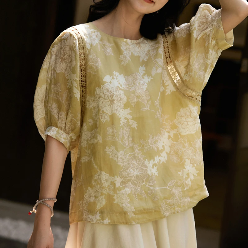 Новинка 2023 года, летние рубашки с короткими рукавами и принтом, женские кружевные ажурные топы, блузка, уличная рубашка Ramie, одежда
Новинка 2023 года, летние рубашки с короткими рукавами и принтом, женские кружевные ажурные топы, блузка, уличная рубашка Ramie, одежда