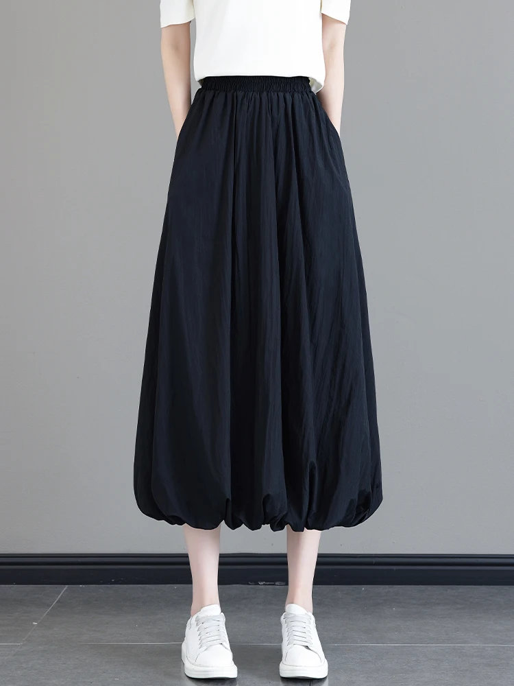 Black Lantern Skirt High Waist A-Line Midi Flower Bud Women's Half Skirt Slimming Hip Covering Spring Summer New Arrival
Black Lantern Skirt High Waist A-Line Midi Flower Bud Women's Half Skirt Slimming Hip Covering Spring Summer New Arrival