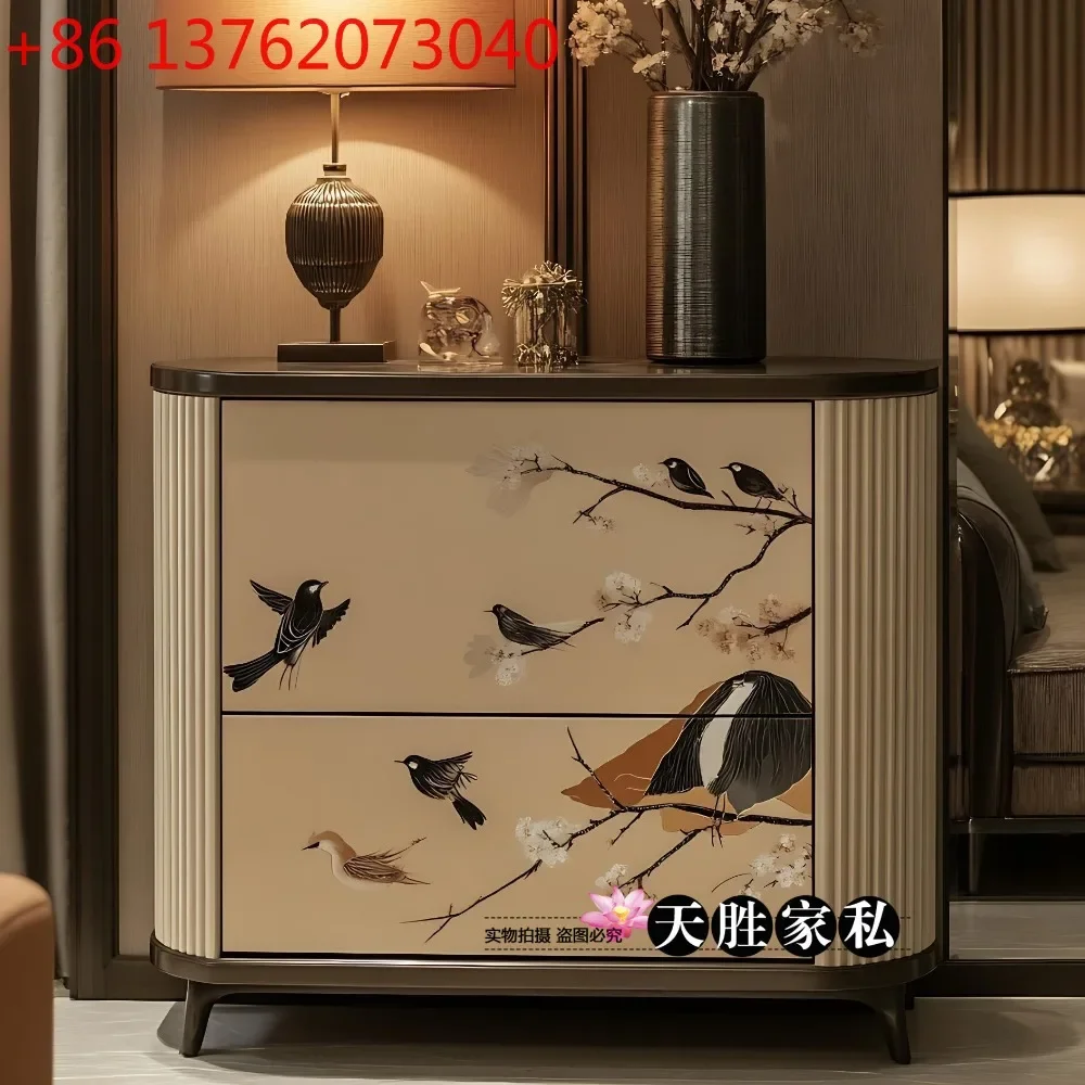 Solid wood new Chinese style retro medieval style painted cabinet
Solid wood new Chinese style retro medieval style painted cabinet