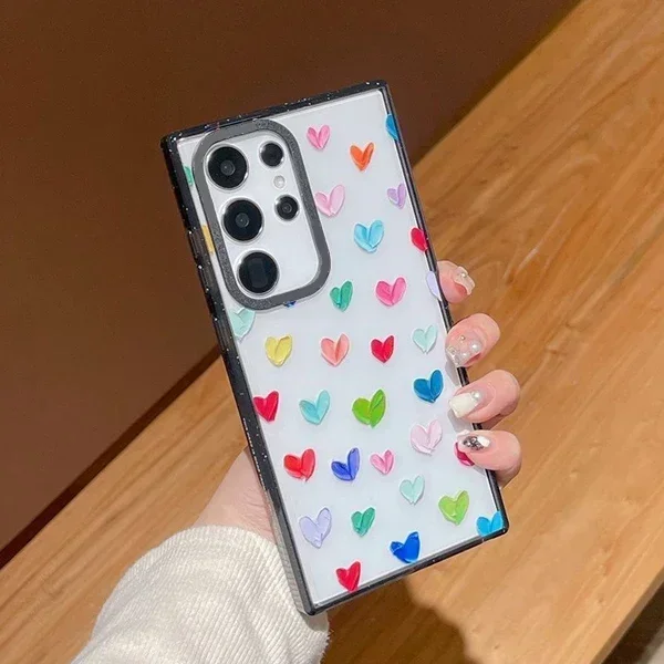 Colorful letters Hearts Acrylic Black Border Case for Samsung Galaxy S25 S24 S23 Ultra Plus S25+ S25U Protective Cover
Colorful letters Hearts Acrylic Black Border Case for Samsung Galaxy S25 S24 S23 Ultra Plus S25+ S25U Protective Cover