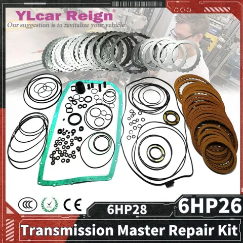 6HP26 6HP28 ZF6HP26 ZF6HP28 Transmission Master Repair Kit Oil Seals Gasket Friction Steel Plates For Audi BMW VW Car Accessory