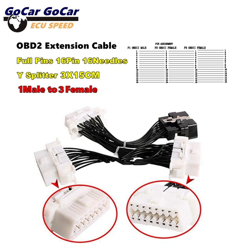 1 Male 3 Female Connector OBD OBD2 Extension Cable Splitter OBD2 16 PIN Connector for ELM 327 OBD2 16 PIN ELM 327
1 Male 3 Female Connector OBD OBD2 Extension Cable Splitter OBD2 16 PIN Connector for ELM 327 OBD2 16 PIN ELM 327