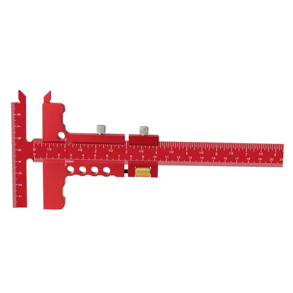 Adjustable Marking Caliper Layout Tool | Multi-Function Aluminum Scriber T-Square, MM & Inch Framing Ruler for Carpentry DIY
Adjustable Marking Caliper Layout Tool | Multi-Function Aluminum Scriber T-Square, MM & Inch Framing Ruler for Carpentry DIY
