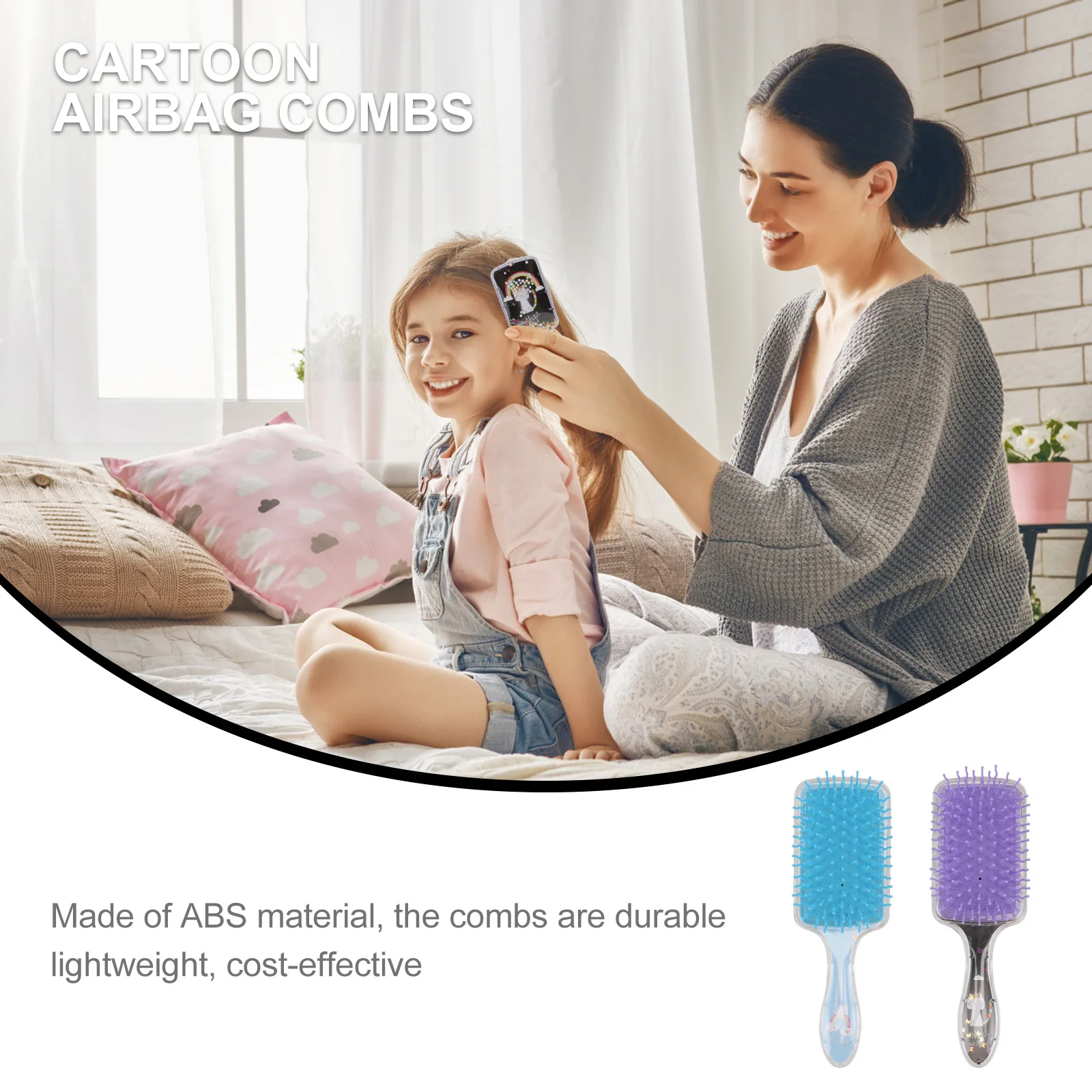2Pcs Practical Airbag Combs Cartoon Pattern Plastic Rainbow Great for Daily Hair Care Without Scratching Scalp Combs 
2Pcs Practical Airbag Combs Cartoon Pattern Plastic Rainbow Great for Daily Hair Care Without Scratching Scalp Combs