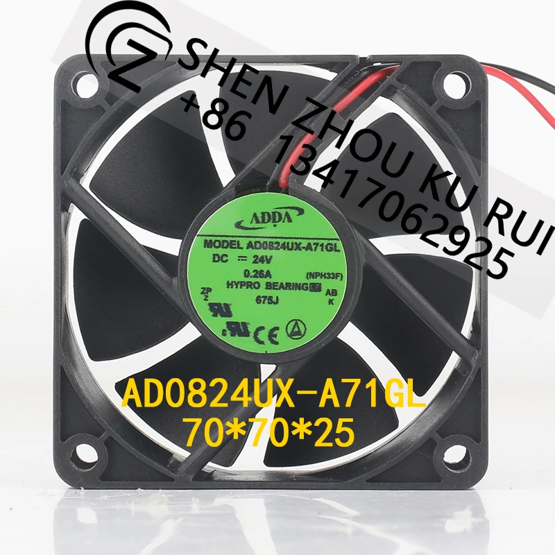 ADDA Frequency converter 24V 0.26A 7025 70X70X25MM 7CM Ball High air volume elevator AD0824UX-A71GL cooling fan
ADDA Frequency converter 24V 0.26A 7025 70X70X25MM 7CM Ball High air volume elevator AD0824UX-A71GL cooling fan