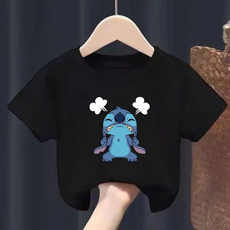 Cute new Stitch angry pattern T-shirt suitable for boys and girls summer round nirls, anime short-sleeved loose clothes suitable
Cute new Stitch angry pattern T-shirt suitable for boys and girls summer round nirls, anime short-sleeved loose clothes suitable