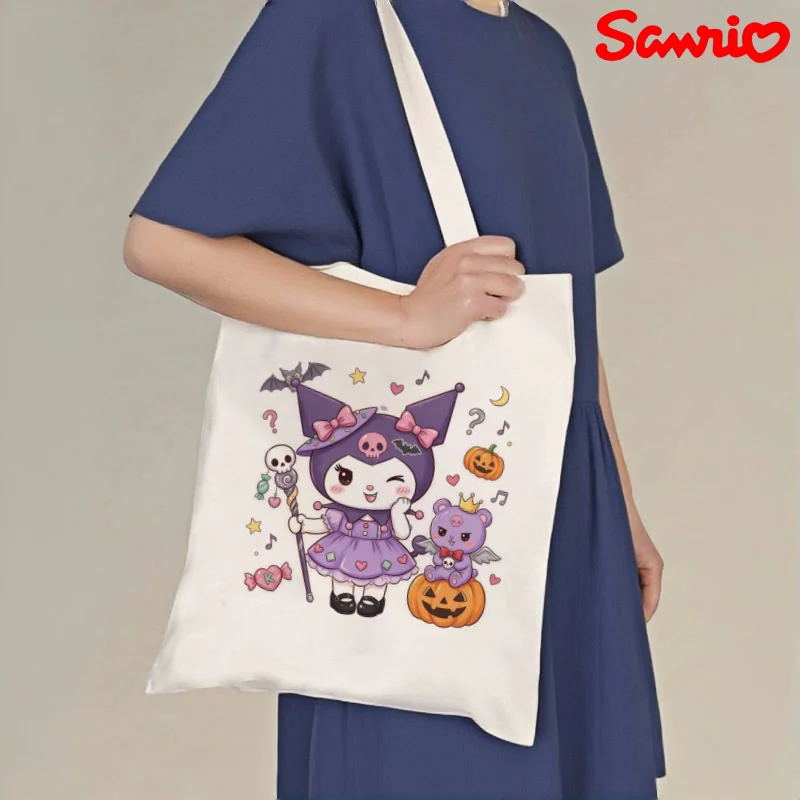 1pcCute Halloween Kuromi Cartoon Canvas Shoulder Bag, Double-sided Print Large Capacity Daily Shopping Casual Tote Bag For Women
1pcCute Halloween Kuromi Cartoon Canvas Shoulder Bag, Double-sided Print Large Capacity Daily Shopping Casual Tote Bag For Women