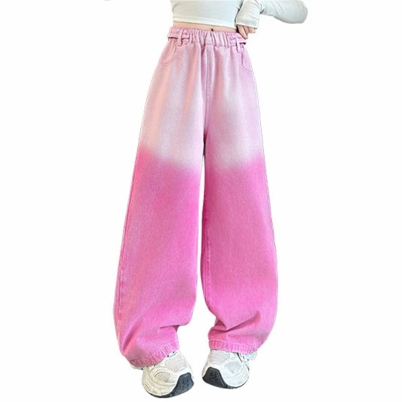 Hip Hop Fashion Style Tween Girl Pink Jeans Kids Designer Streetwear Hiphop Denim Pants Child Wide Leg Gradient Jeans Trousers
Hip Hop Fashion Style Tween Girl Pink Jeans Kids Designer Streetwear Hiphop Denim Pants Child Wide Leg Gradient Jeans Trousers
