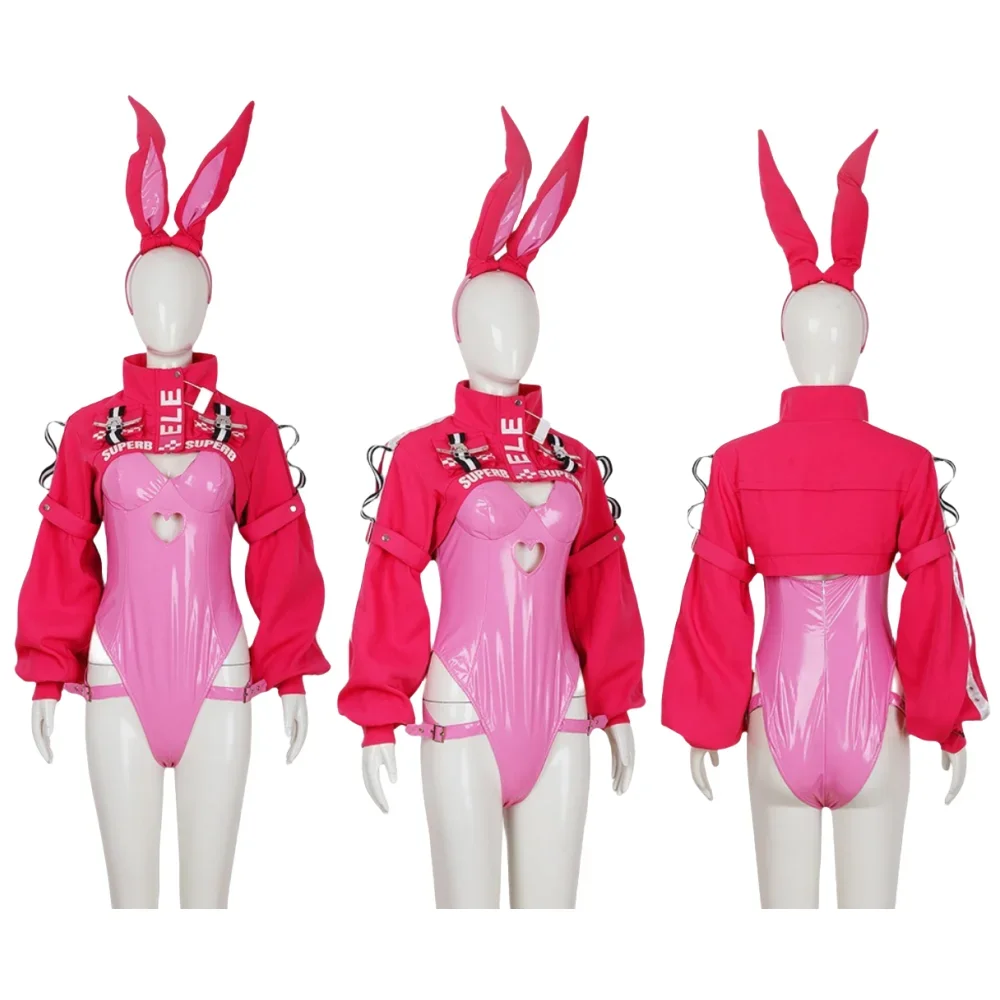 Розовый костюм NIKKE Alice Bunny Girl Goddess of Victory: Nikke Alice, костюм кролика для косплея, женский боди, пальто, полный комплект, индивидуальный заказ
Розовый костюм NIKKE Alice Bunny Girl Goddess of Victory: Nikke Alice, костюм кролика для косплея, женский боди, пальто, полный комплект, индивидуальный заказ
