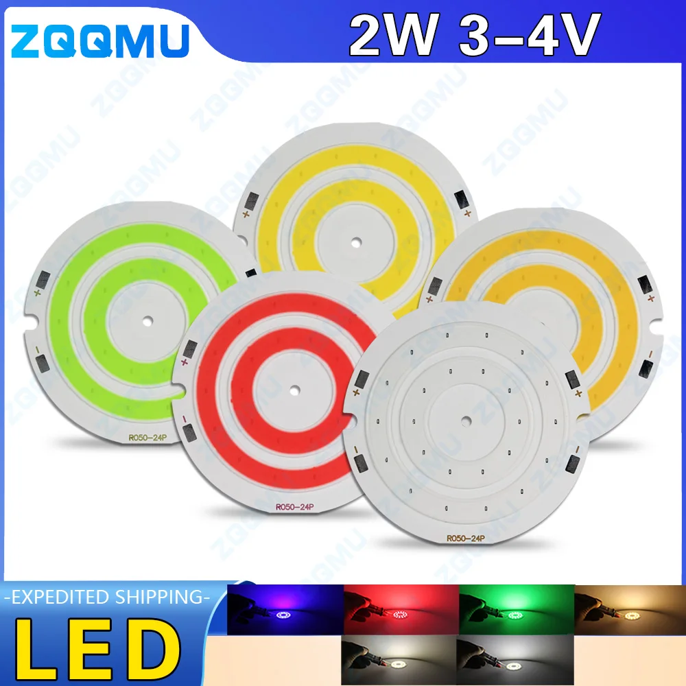 2W COB Circular Light Source Board 3-4V Floodlight Downlight Indoor Lighting LED PCB Board White Light Warm White Red Light
2W COB Circular Light Source Board 3-4V Floodlight Downlight Indoor Lighting LED PCB Board White Light Warm White Red Light