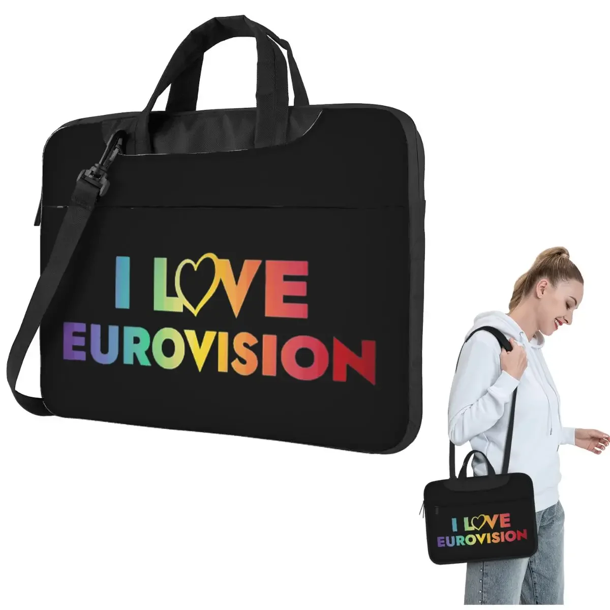 I Love Eurovision Crossbody Laptop Bag Case Computer Bag 13 14 15.6 Inch Notebook Pouch for Macbook Pro
I Love Eurovision Crossbody Laptop Bag Case Computer Bag 13 14 15.6 Inch Notebook Pouch for Macbook Pro