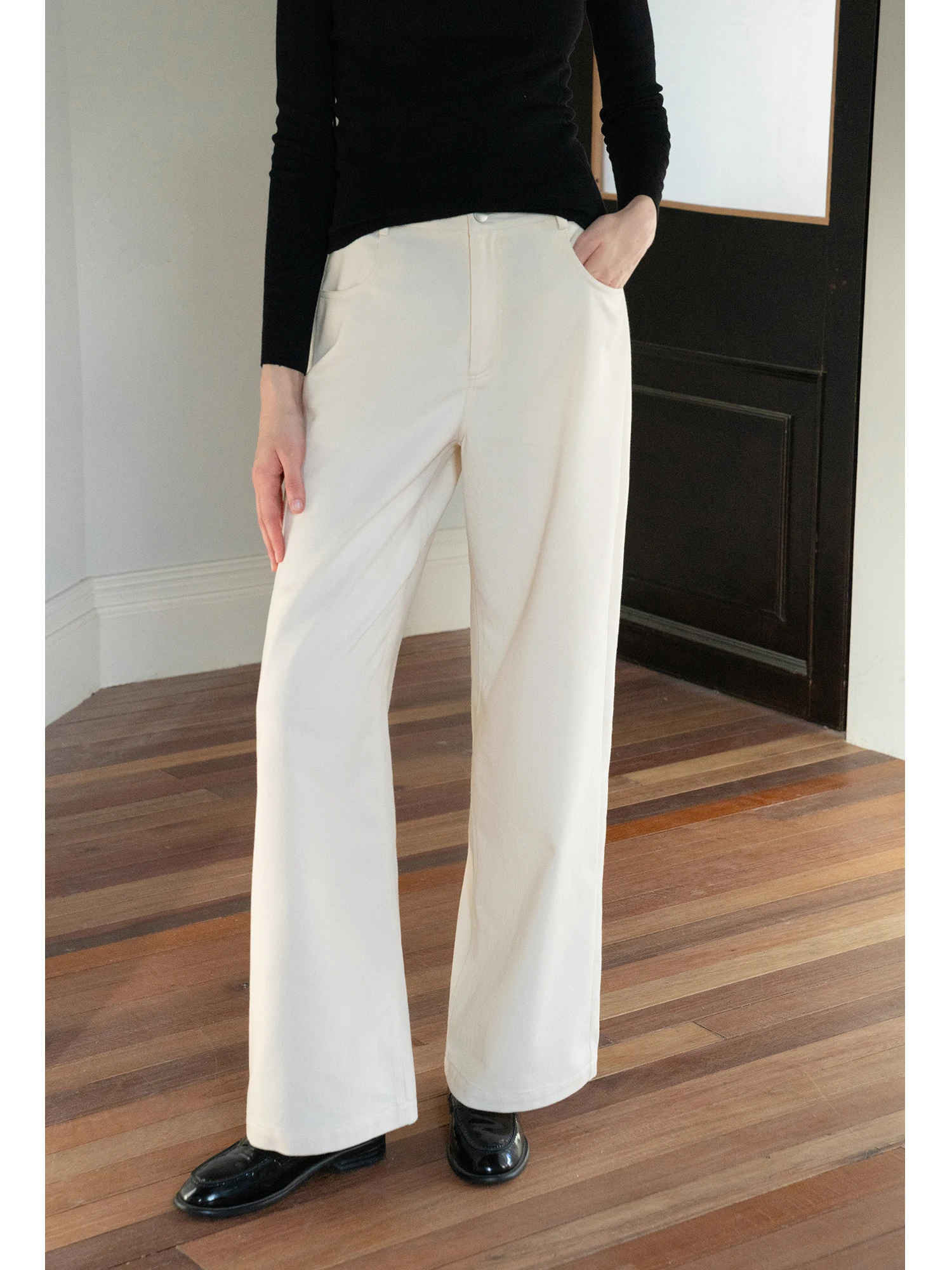 High Waist Straight Leg Slimming Casual Pants Simple Commute Loose Wide Leg Long Trousers EGGKA Casual Cotton Blend Ladies Pants
High Waist Straight Leg Slimming Casual Pants Simple Commute Loose Wide Leg Long Trousers EGGKA Casual Cotton Blend Ladies Pants