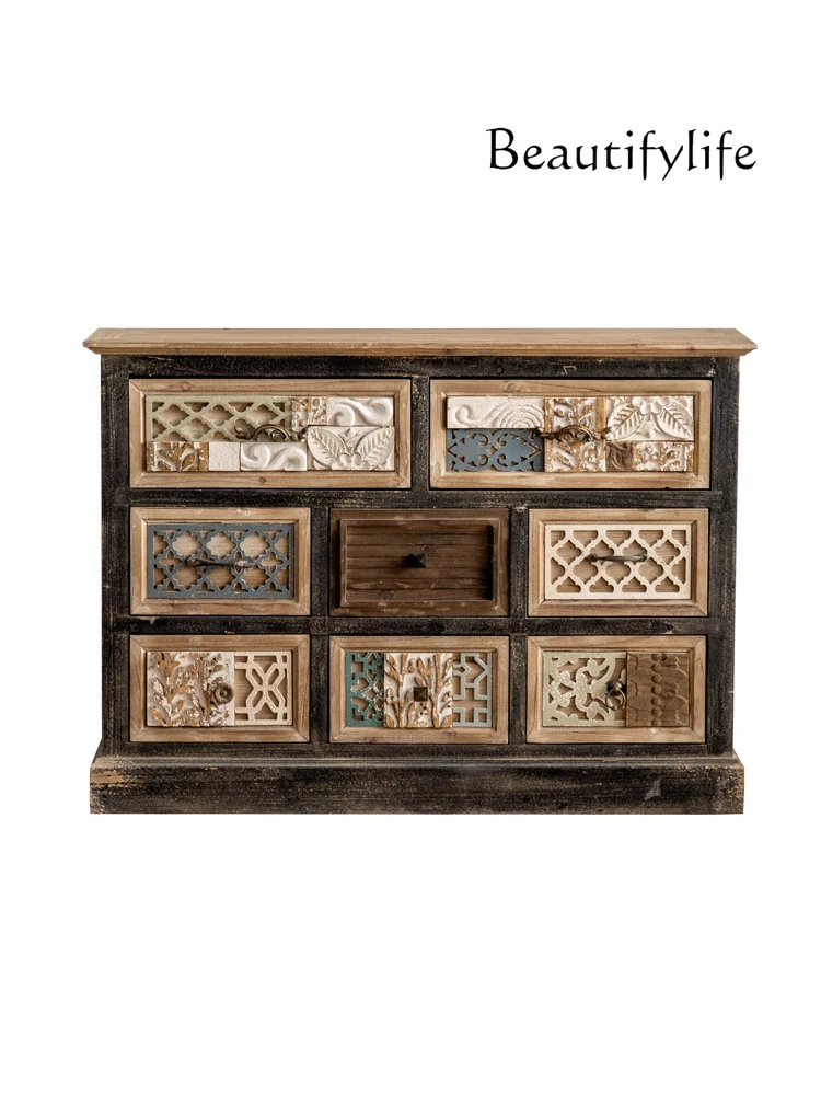 American medieval solid wood storage cabinet household simple entrance decorative cabinet
American medieval solid wood storage cabinet household simple entrance decorative cabinet