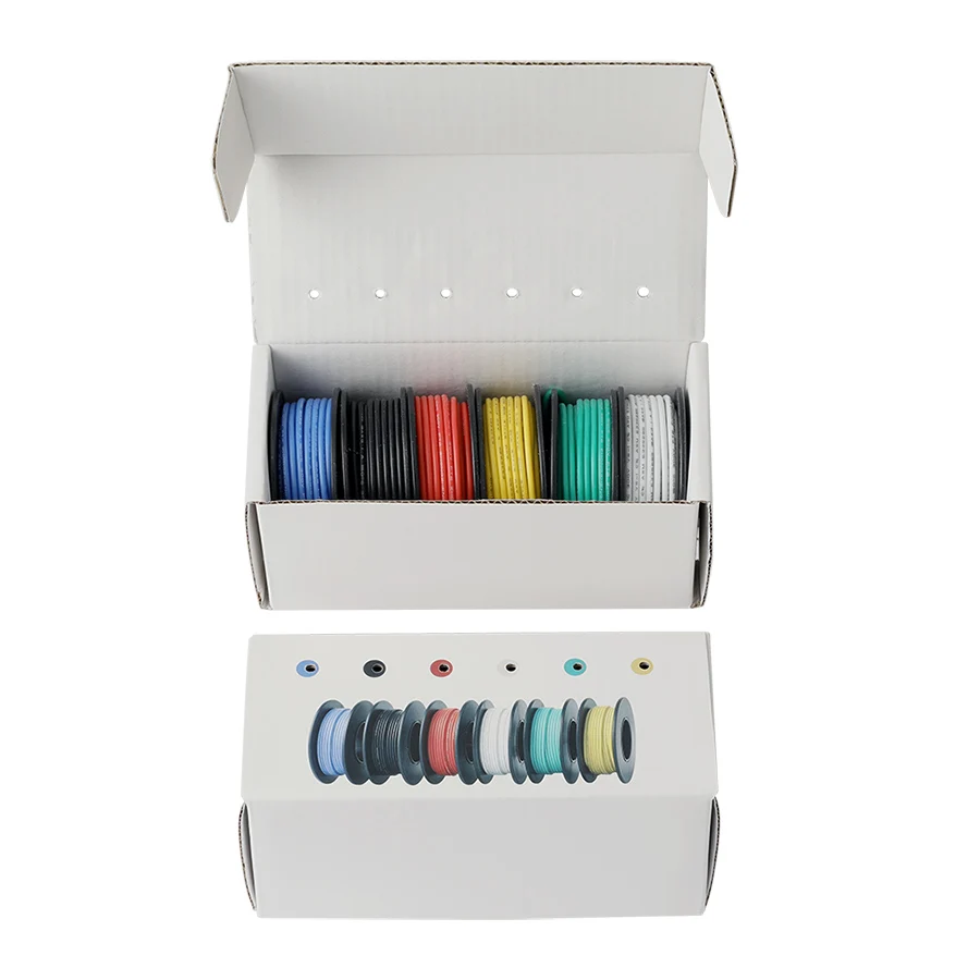 6-20m/roll Electrical Wire UL3132 26AWG Tinned Copper Stranded Wire Soft Silicone Insulator -60℃~150℃ 300V Hook-up Wire 6 Colors
6-20m/roll Electrical Wire UL3132 26AWG Tinned Copper Stranded Wire Soft Silicone Insulator -60℃~150℃ 300V Hook-up Wire 6 Colors