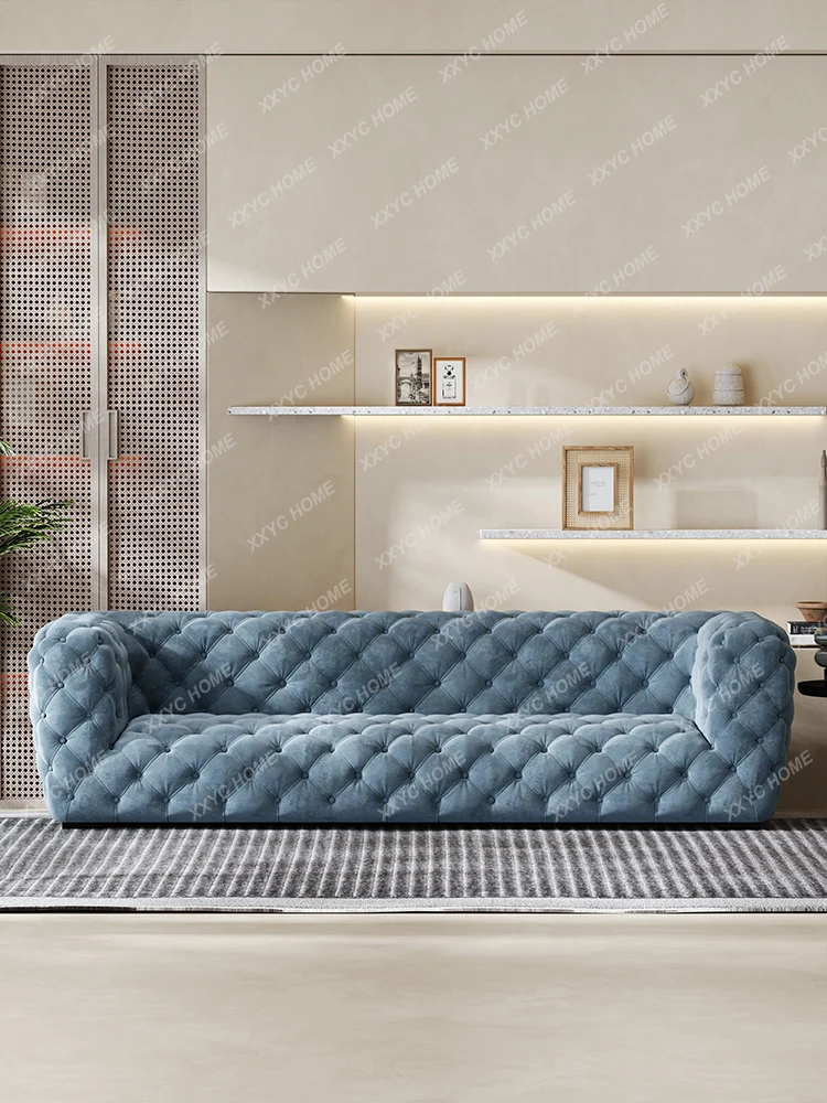 Full Pull Buckle Flannel Sofa Living Room Simple Modern Three-Seat Fabric
Full Pull Buckle Flannel Sofa Living Room Simple Modern Three-Seat Fabric