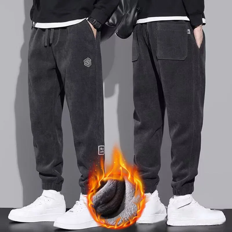 Brand Quality Men's Winter Warm Corduroy Pants Thick Fleece Casual Pants for Men Cargo Baggy Joggers Trousers Solid Sweatpants
Brand Quality Men's Winter Warm Corduroy Pants Thick Fleece Casual Pants for Men Cargo Baggy Joggers Trousers Solid Sweatpants