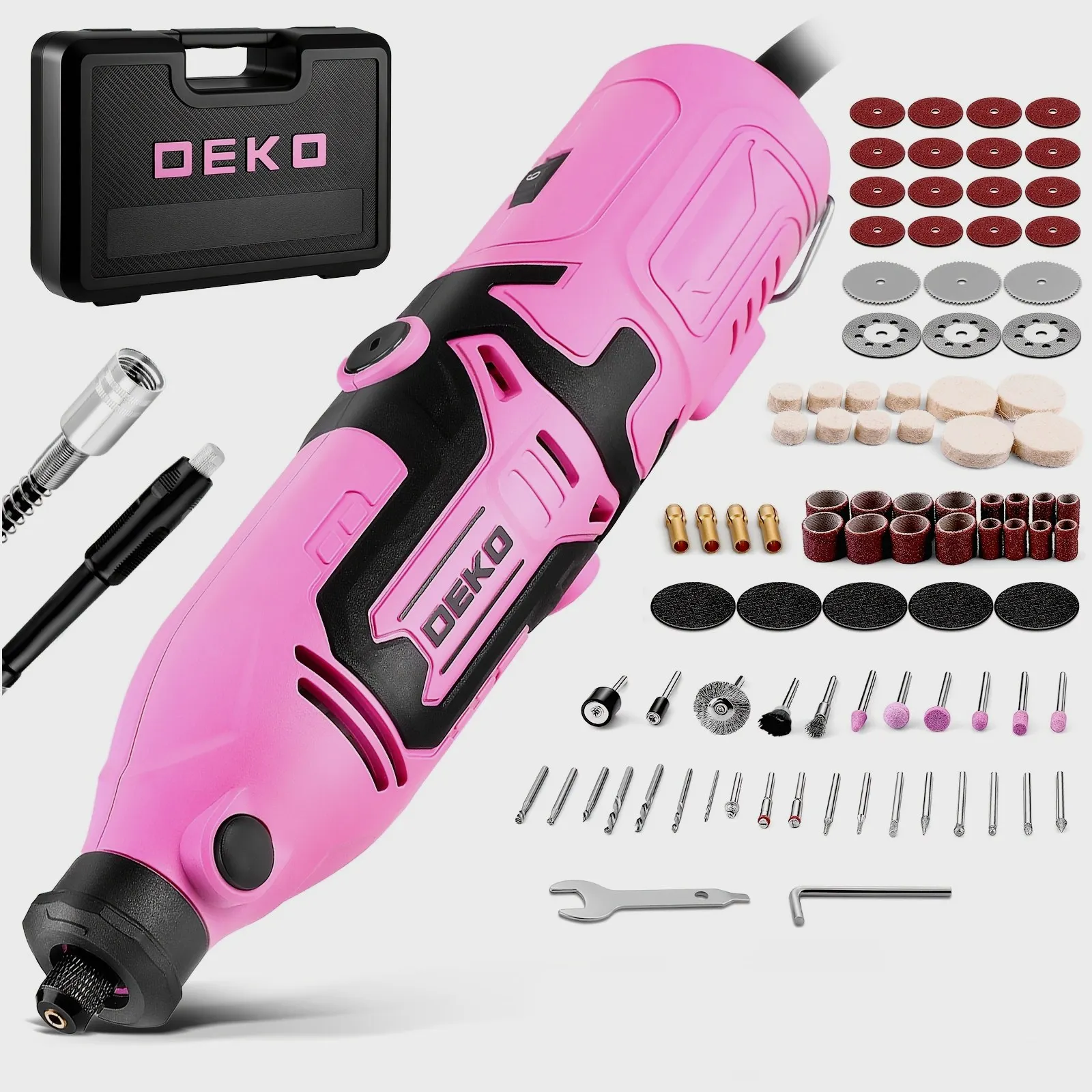 6-Speed Electric Rotary Tool Kit – 170W, Up to 35,000 RPM | 41-Piece Accessory Set for Engraving, Cutting, Carving, Sanding, Pol
6-Speed Electric Rotary Tool Kit – 170W, Up to 35,000 RPM | 41-Piece Accessory Set for Engraving, Cutting, Carving, Sanding, Pol