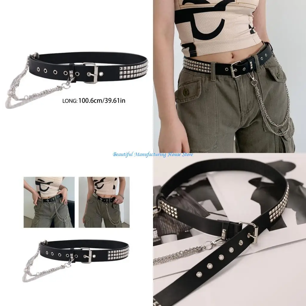 E56A Summer Cowboy Waist Belt with Alloy Rivet Decor for Adult Pin Buckle Belt
E56A Summer Cowboy Waist Belt with Alloy Rivet Decor for Adult Pin Buckle Belt