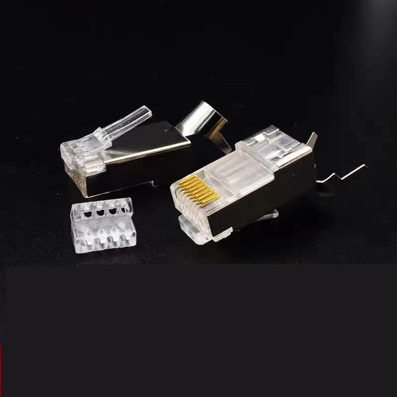 crystal connector Cat7 10 Gigabit shielded network 50pcs class 7 computer network cable connector 50U gold plated hole dia:1.5mm
crystal connector Cat7 10 Gigabit shielded network 50pcs class 7 computer network cable connector 50U gold plated hole dia:1.5mm