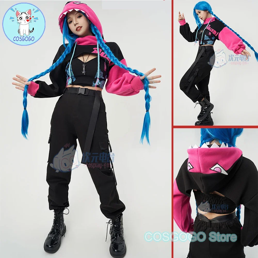Игра LOL Lolita Jinx Косплей Костюм Омологичная производственная толстовка с капюшоном Женский костюм Униформа
Игра LOL Lolita Jinx Косплей Костюм Омологичная производственная толстовка с капюшоном Женский костюм Униформа