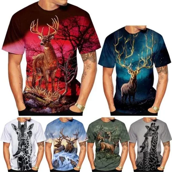 2024 Fashion T-shirts Top Summer Casual Tee Shirt Animal Deer 3d Printed Short Sleeve T-shirt
2024 Fashion T-shirts Top Summer Casual Tee Shirt Animal Deer 3d Printed Short Sleeve T-shirt