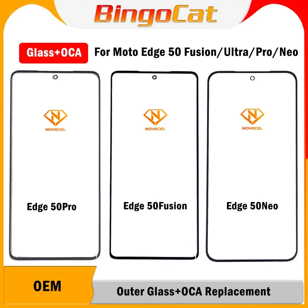 Novecel OEM Outer Screen Glass+OCA For Motorola Moto Edge 50 Fusion/50 Ultra /50 Pro Front Touch Panel LCD Display Crystal Part
Novecel OEM Outer Screen Glass+OCA For Motorola Moto Edge 50 Fusion/50 Ultra /50 Pro Front Touch Panel LCD Display Crystal Part