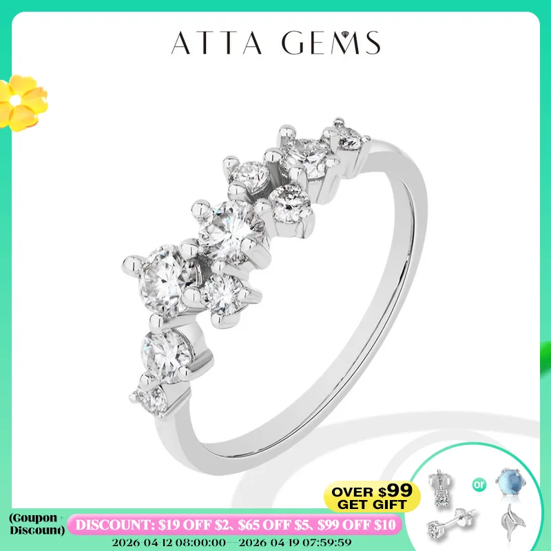 ATTAGEMS Sparkling Moissanite Diamond Ring DVVS1 Round Cut Solid 925 Sterling Sliver Rings forWomen Party Fashion Design Jewelry
ATTAGEMS Sparkling Moissanite Diamond Ring DVVS1 Round Cut Solid 925 Sterling Sliver Rings forWomen Party Fashion Design Jewelry
