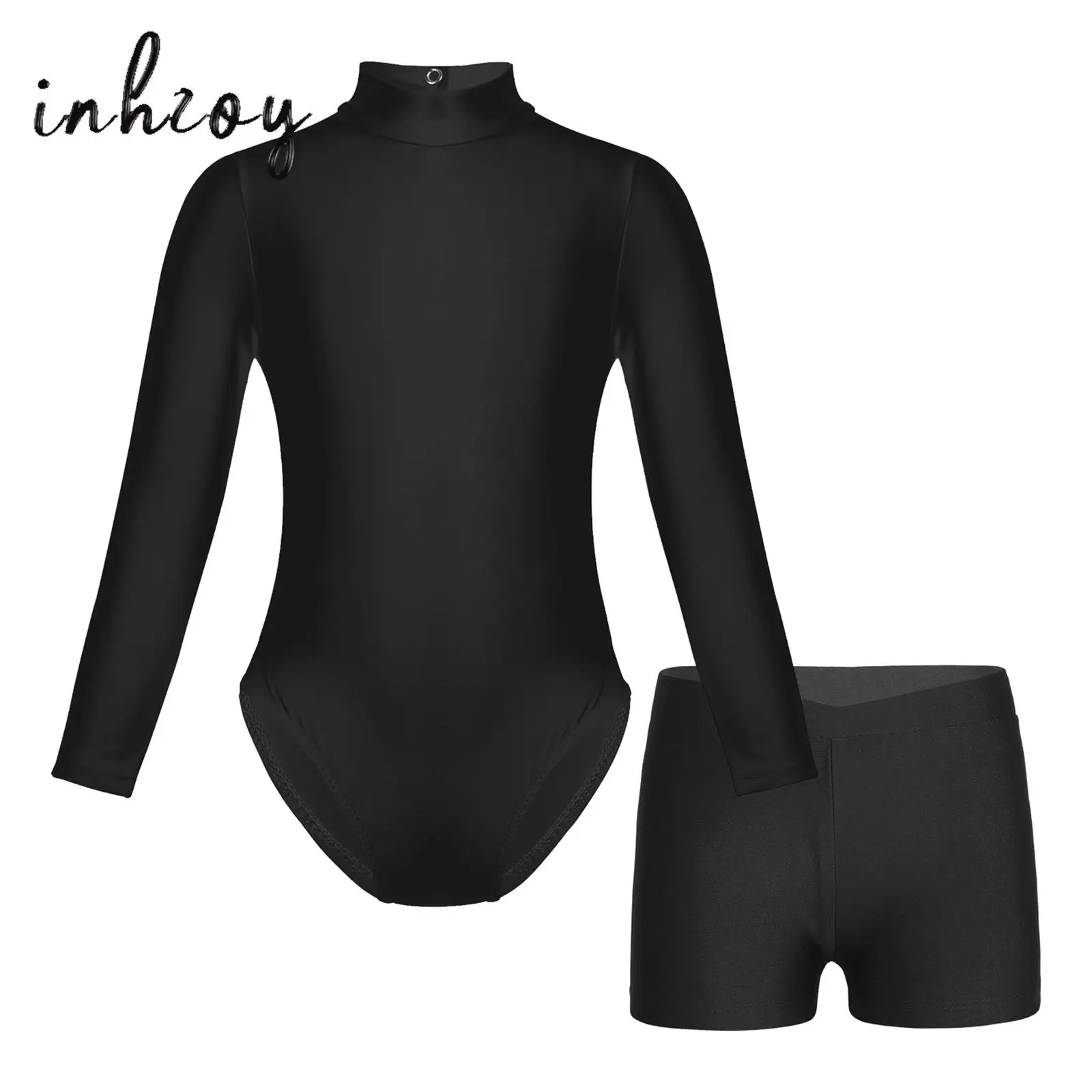 2Pcs/Set Kids Girls Ballet Dance Bodysuit Long Sleeves Mock Neck Slim Fit Leotard with Shorts Outfit for Gymnastics Sportswear
2Pcs/Set Kids Girls Ballet Dance Bodysuit Long Sleeves Mock Neck Slim Fit Leotard with Shorts Outfit for Gymnastics Sportswear