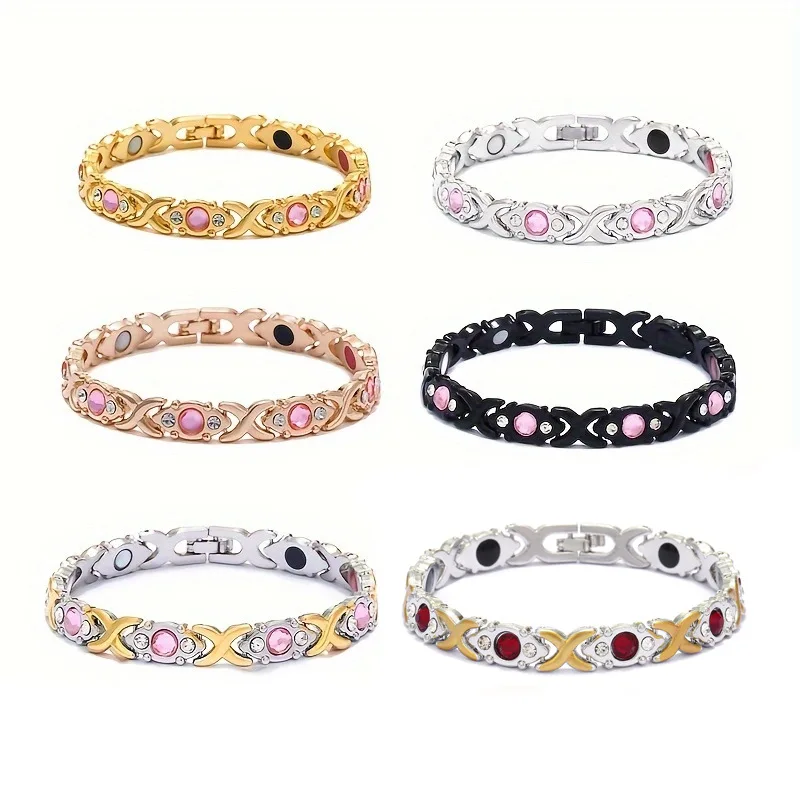 Fashionable detachable energy magnet bracelet, eco-friendly alloy with diamonds, adjustable, suitable for men and women
Fashionable detachable energy magnet bracelet, eco-friendly alloy with diamonds, adjustable, suitable for men and women