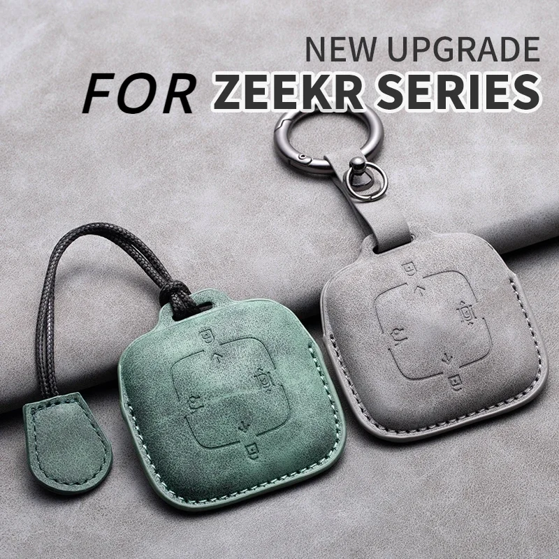 Leather Car Key Case Cover for Zeekr 001 for ZEEKR X 2023 2024 Car Remote Key Fob Shell Holder Keychain Accessories
Leather Car Key Case Cover for Zeekr 001 for ZEEKR X 2023 2024 Car Remote Key Fob Shell Holder Keychain Accessories