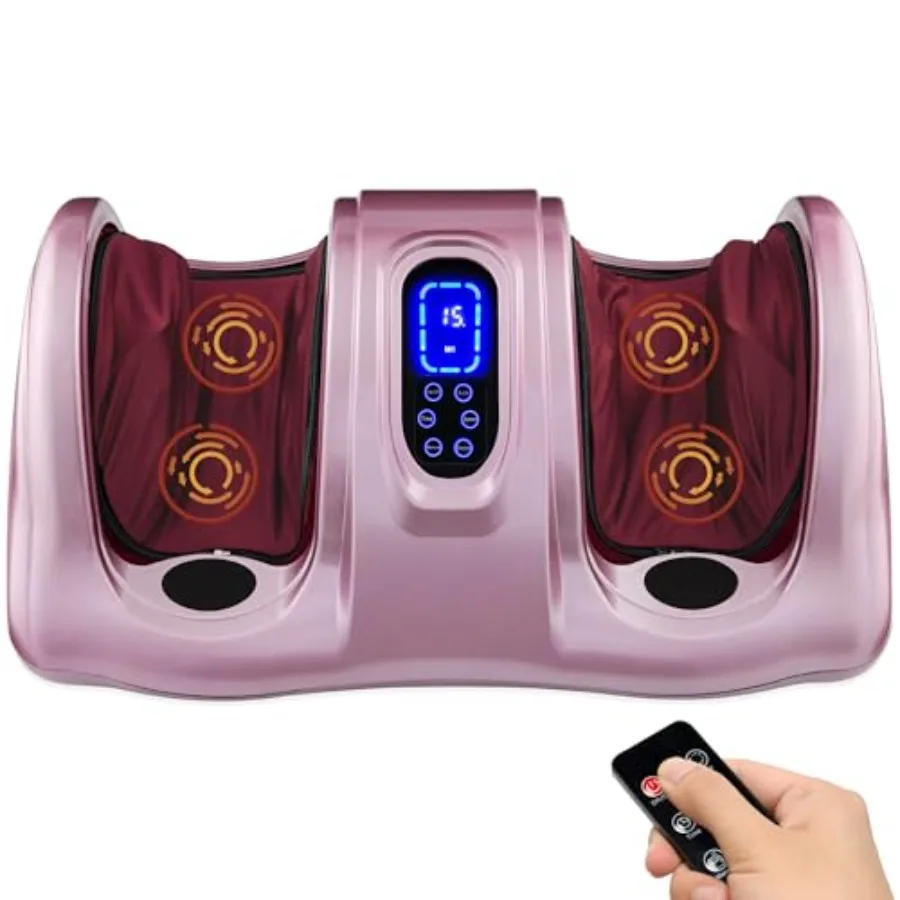 Shiatsu foot massager for pain relief, plantar fasciitis, neuropathy, blood circulationrose gold aluminum alloy, compact remote
Shiatsu foot massager for pain relief, plantar fasciitis, neuropathy, blood circulationrose gold aluminum alloy, compact remote