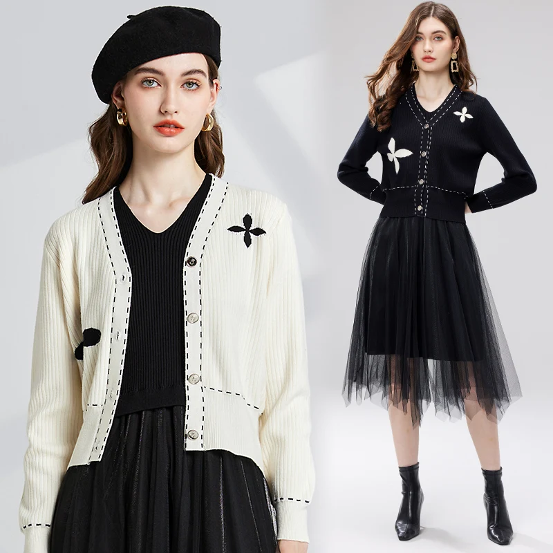 Autumn and winter vest waist cinching mesh dress+contrasting cardigan jacket two-piece set women clothing dress for women
Autumn and winter vest waist cinching mesh dress+contrasting cardigan jacket two-piece set women clothing dress for women