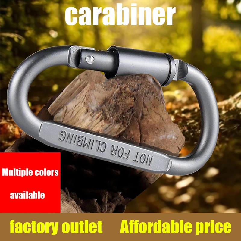 Aluminium Alloy Safety Buckle Keychain with Lock Climbing Button D-shape Carabiner Outdoor Sports Camping Hiking Hook
Aluminium Alloy Safety Buckle Keychain with Lock Climbing Button D-shape Carabiner Outdoor Sports Camping Hiking Hook