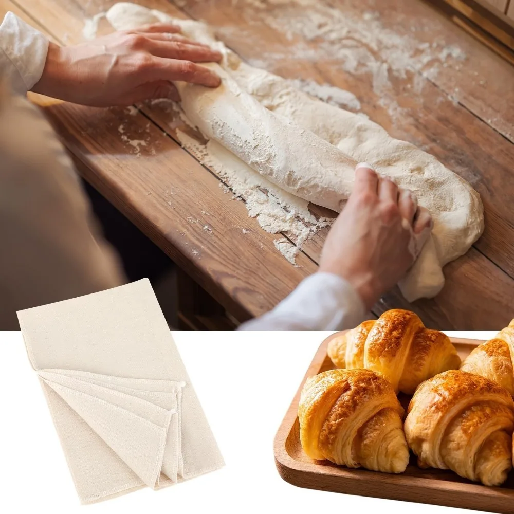 Cotton Professional Proofing Cloth Baking Accessories Bakers Cloth Bread Couche Fermented Cloth for Baguette Bread Loaf Dough
Cotton Professional Proofing Cloth Baking Accessories Bakers Cloth Bread Couche Fermented Cloth for Baguette Bread Loaf Dough