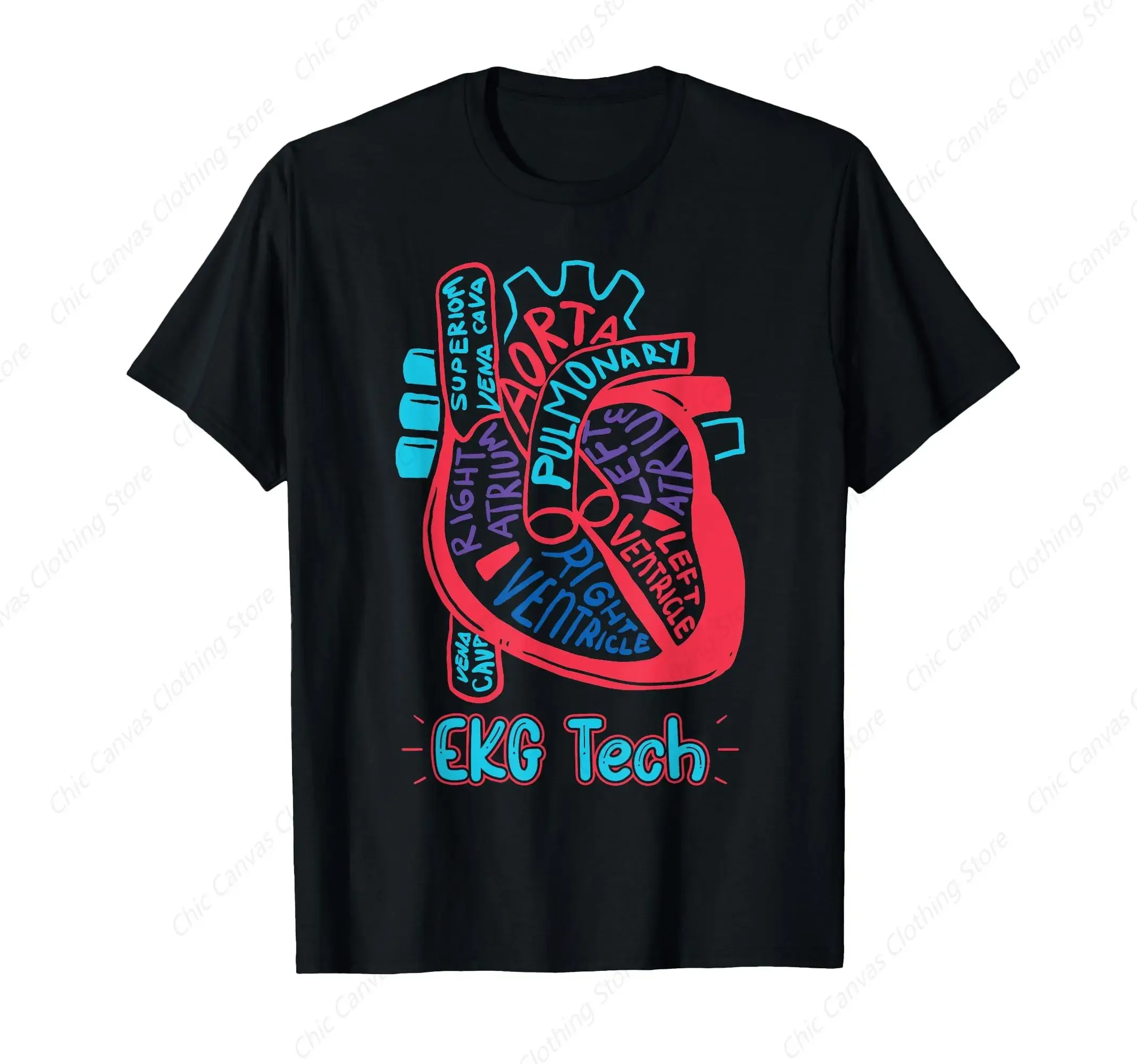EKG Tech Heart Anatomy Graphic Tee Men Short Sleeve Crew Neck Cotton T-Shirt
EKG Tech Heart Anatomy Graphic Tee Men Short Sleeve Crew Neck Cotton T-Shirt
