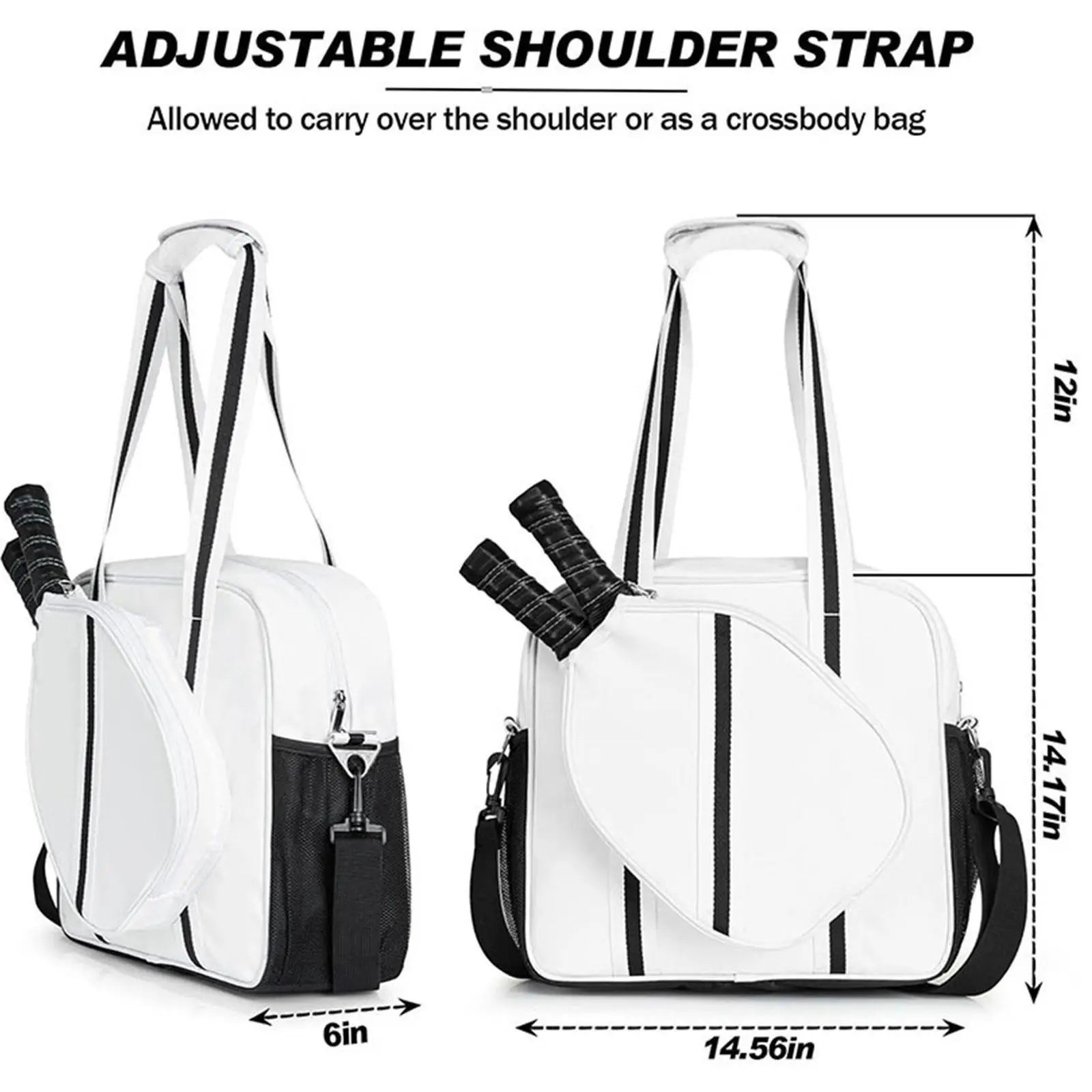 Pickleball Bag Racket Bag with Shoulder Strap for Women Men Pickle Ball Bag
Pickleball Bag Racket Bag with Shoulder Strap for Women Men Pickle Ball Bag