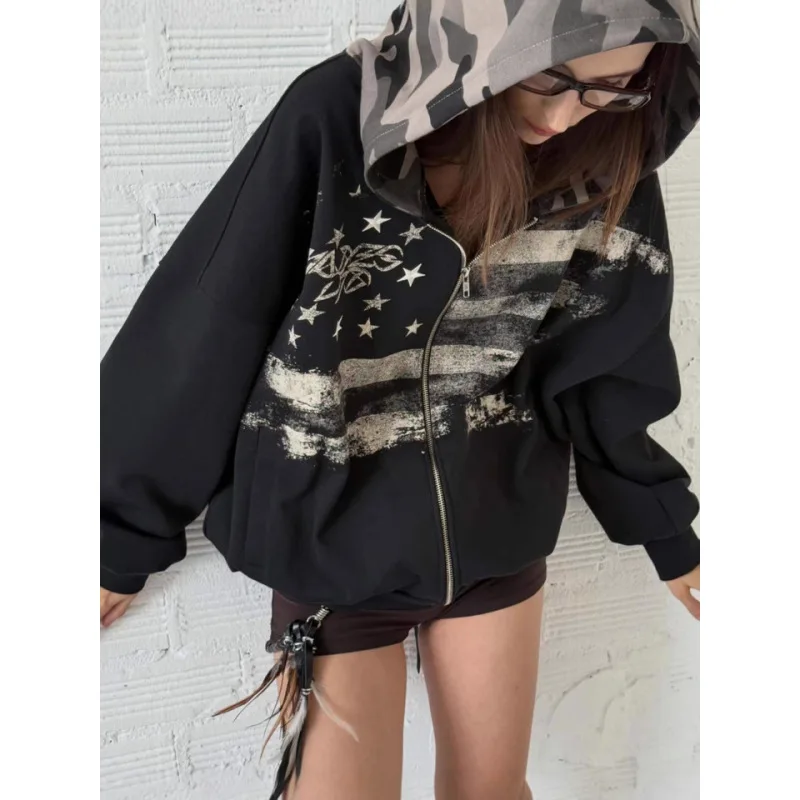 2026 American retro Gothic, spray painted printed hooded sweatshirt, suitable for both men and women, loose zipper, casual, punk
2026 American retro Gothic, spray painted printed hooded sweatshirt, suitable for both men and women, loose zipper, casual, punk