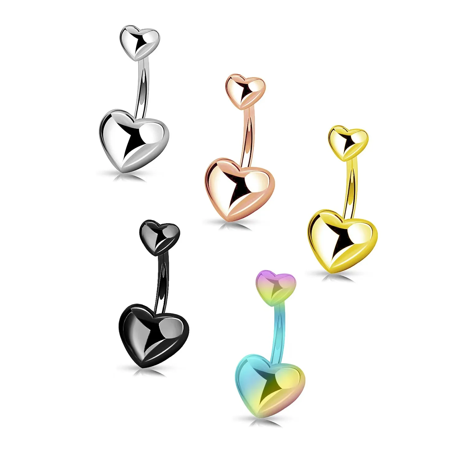 1pc Clear Heart Belly Button Rings 316L Surgical Stainless Steel Belly Rings Heart Shaped Navel Rings Belly Piercing Jewelry
1pc Clear Heart Belly Button Rings 316L Surgical Stainless Steel Belly Rings Heart Shaped Navel Rings Belly Piercing Jewelry