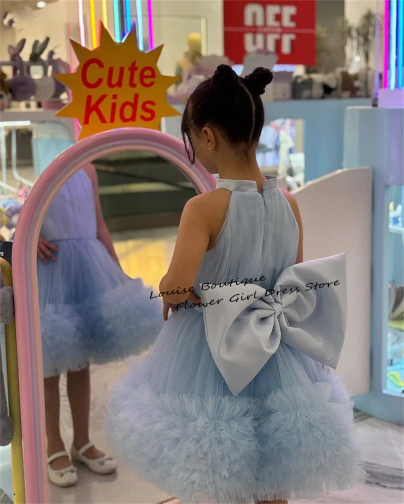 Baby Blue Flowers Girl Dresses Tulle Pleat Sleeveless Wedding Party Dress for Kids Girls Prom Gowns Bow Customized 2025
Baby Blue Flowers Girl Dresses Tulle Pleat Sleeveless Wedding Party Dress for Kids Girls Prom Gowns Bow Customized 2025