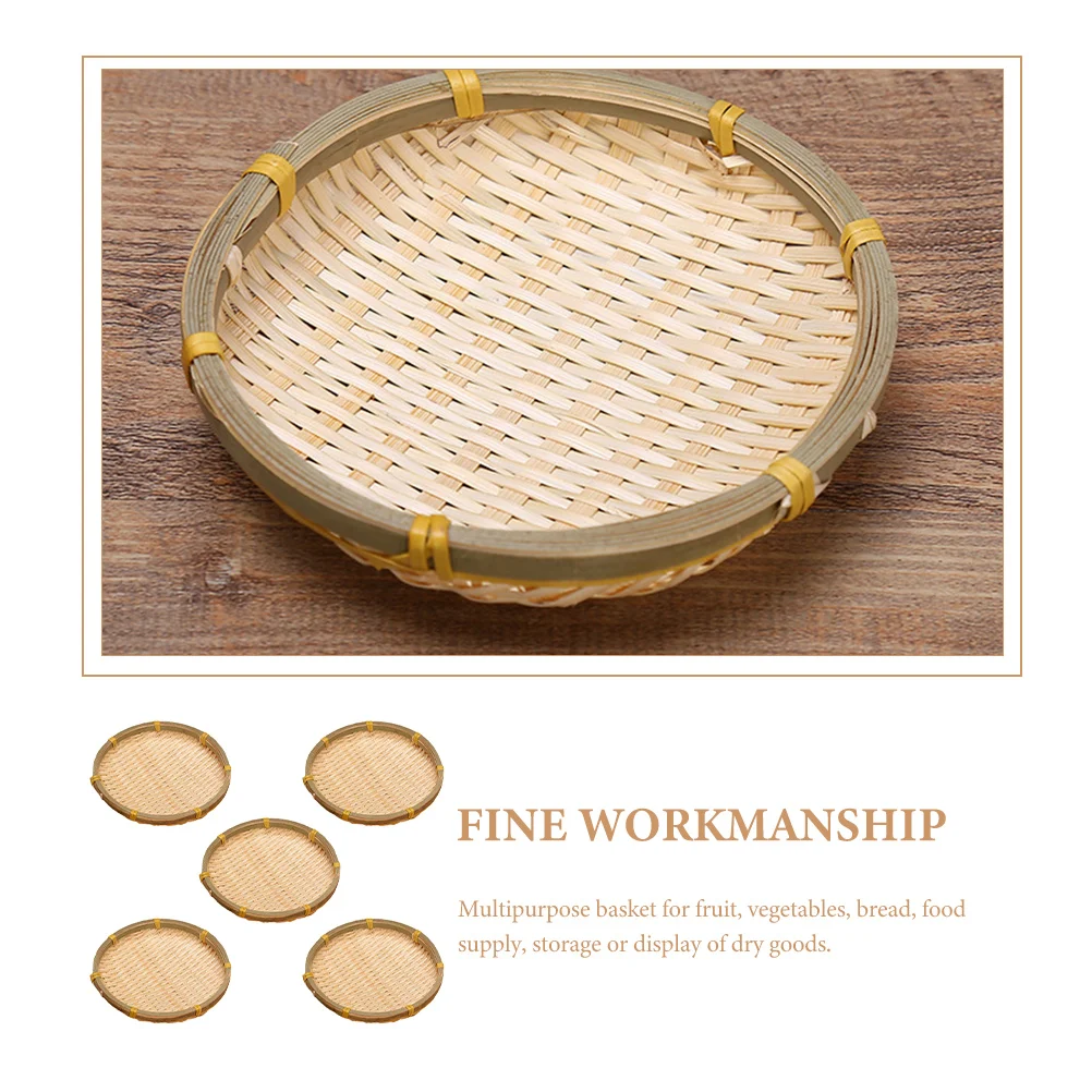 5 Pcs Bamboo Basket Baskets Rustic Decor Decorate Hand Woven Products Travel Storage
5 Pcs Bamboo Basket Baskets Rustic Decor Decorate Hand Woven Products Travel Storage