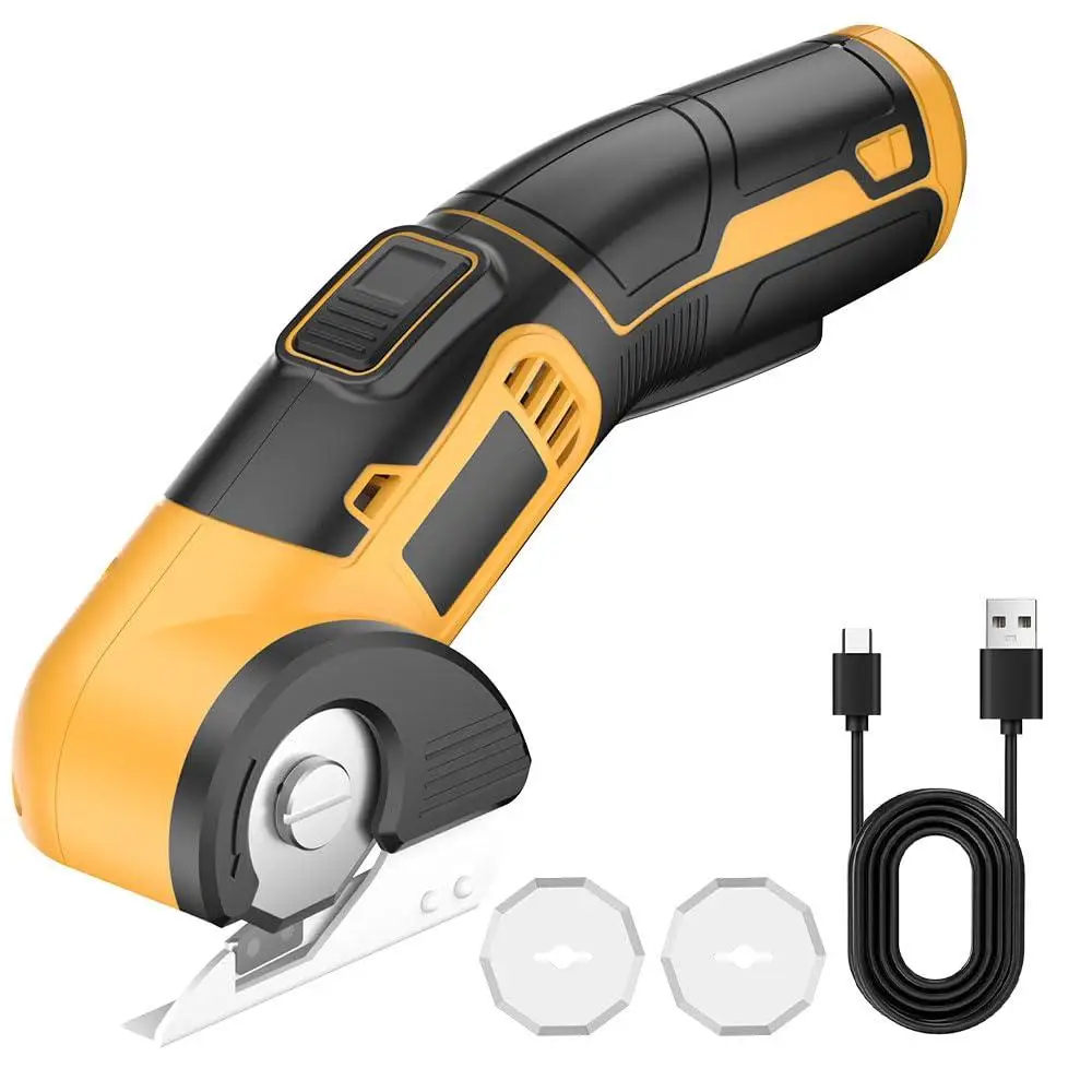 3.6V Cordless Electric Scissors Rechargeable Power Shears for Cardboard Fabric Carpet Leather Plastic-for Crafting Sewing
3.6V Cordless Electric Scissors Rechargeable Power Shears for Cardboard Fabric Carpet Leather Plastic-for Crafting Sewing