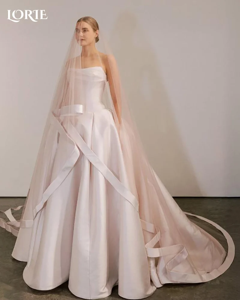 LORIE Strapless Modern Wedding Dresses Pleats Bobycon Sweetheart A-Line Satin Customized Plus Size Bridal Gown vestidos de novia
LORIE Strapless Modern Wedding Dresses Pleats Bobycon Sweetheart A-Line Satin Customized Plus Size Bridal Gown vestidos de novia