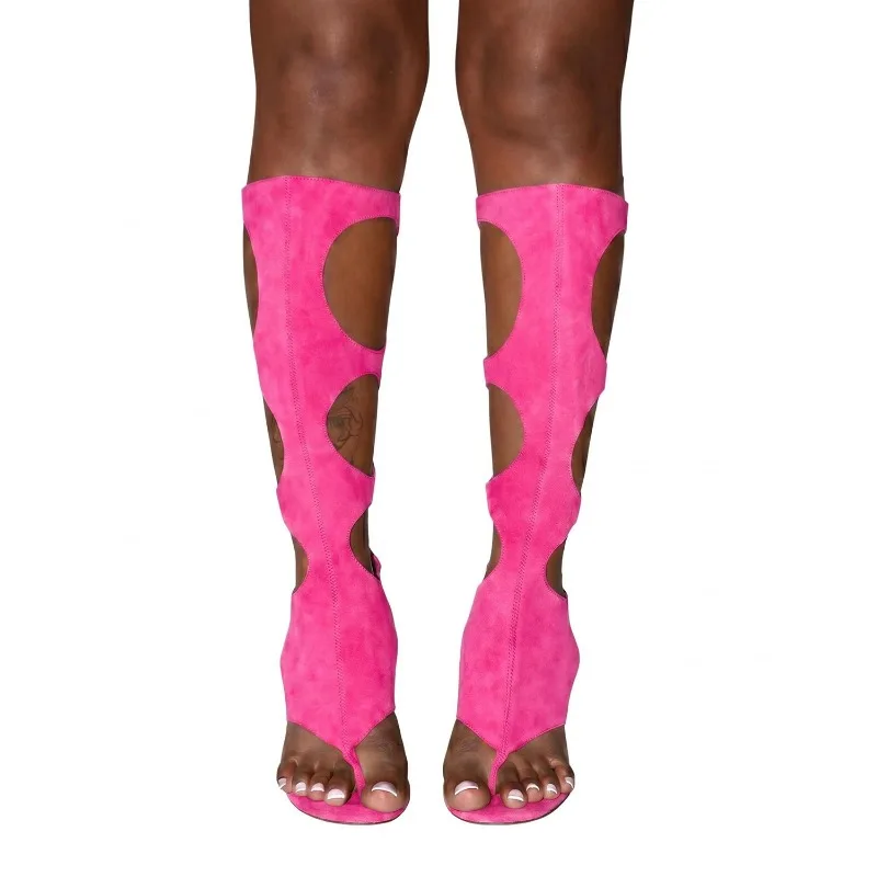 European AndAmerican Fashion Runway Long Boots with Holes,women's Clip Toed Slim High Heels, Back Zipper Sexy Leather Cool Boots
European AndAmerican Fashion Runway Long Boots with Holes,women's Clip Toed Slim High Heels, Back Zipper Sexy Leather Cool Boots