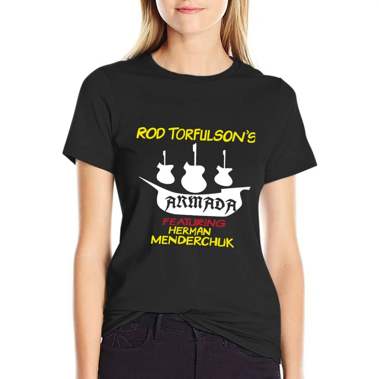 Rod Torfulson's Armada Featuring Herman Menderchuk! T-Shirt tees Female clothing t-shirt dress for Women long
Rod Torfulson's Armada Featuring Herman Menderchuk! T-Shirt tees Female clothing t-shirt dress for Women long