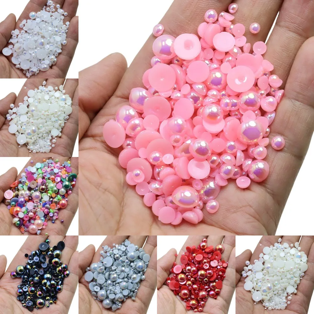 20g 790pcs Mixed Size ABS Half Round Pearl Flat Back Scrapbook Beads For Jewelry Making Craft Pearls For Nail Crafts Nail Charms
20g 790pcs Mixed Size ABS Half Round Pearl Flat Back Scrapbook Beads For Jewelry Making Craft Pearls For Nail Crafts Nail Charms