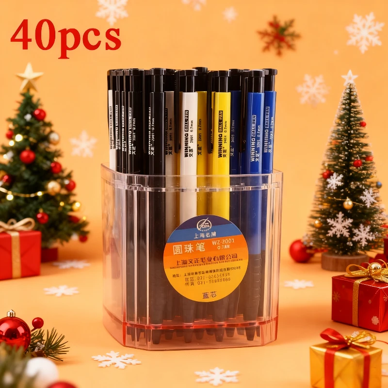 40 шт., 0,7 мм, милые шариковые ручки, синие/черные шариковые ручки, школьные принадлежности, долговечная гладкая ручка для письма, детский рождественский подарок
40 шт., 0,7 мм, милые шариковые ручки, синие/черные шариковые ручки, школьные принадлежности, долговечная гладкая ручка для письма, детский рождественский подарок
