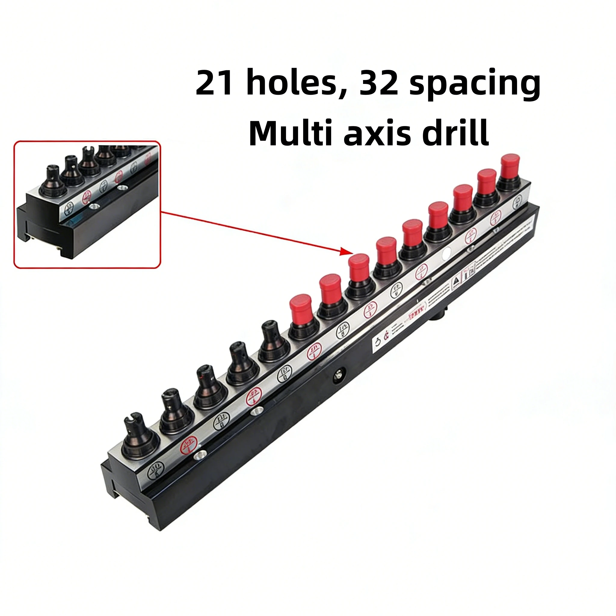 Woodworking Multi-Axis Drill Press Bag Connection Head with 21 Holes 32mm Spacing for Precision Drilling Woodworking Machinery
Woodworking Multi-Axis Drill Press Bag Connection Head with 21 Holes 32mm Spacing for Precision Drilling Woodworking Machinery